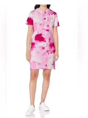 Pink tie-dye short sleeve dress #tie-dye. Nwt Size S/P/CH